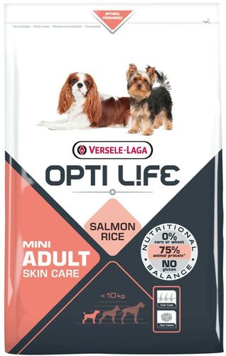 Opti Vita cibo per cani Cura della pelle Mini Salmon & Rice | Cibo per cani Versele Laga mini corsa | 7,5 kg di cibo per cani