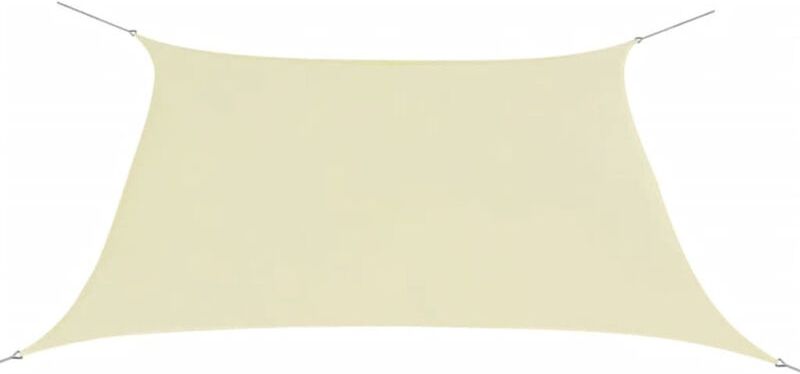Parasole a Vela Oxford Quadrato 3,6x3,6 m Crema