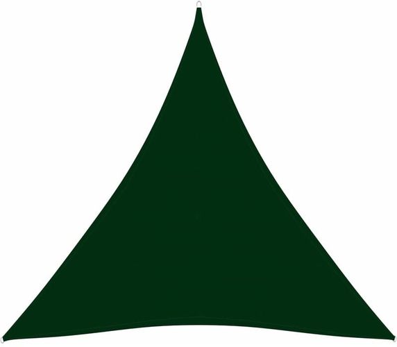 Parasole a Vela Oxford Triangolare 3,6x3,6x3,6 m Verde Scuro