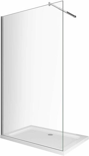 Parete Doccia Walk-in 100x100 Cm In Cristallo Trasparente 8mm H200 Cristal