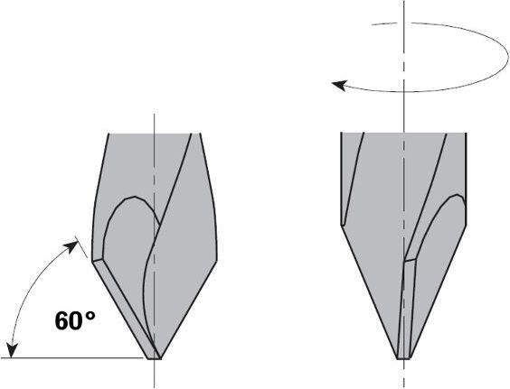 314.055.11 Punta Foratrice F/Pass. Hw S=10X26 D=5.55X35X70 Dx