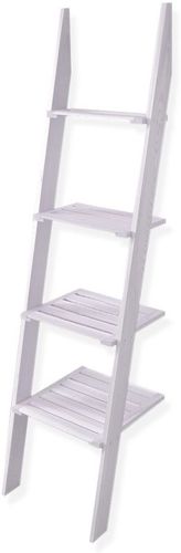 Scala Portasciugamani in Legno Larice Bianco Avana da Bagno H156 cm