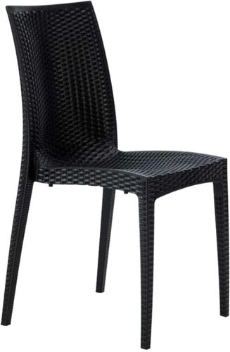 Sedia rattan bistrot antracite cm. 57x50xh89 arredo giardino