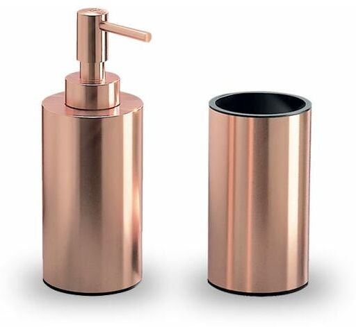 Set Accessori Lavabo Acciaio E Rame Da Appoggio | Copper