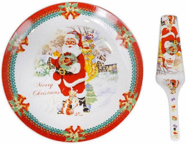 Set Piatto e Paletta di Natale in Ceramica