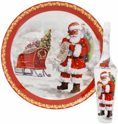 Set Piatto e Paletta di Natale in Ceramica