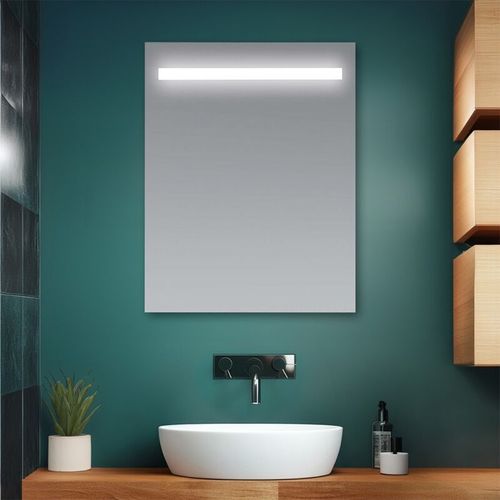 Specchio bagno 50x70cm con fascia LED superiore