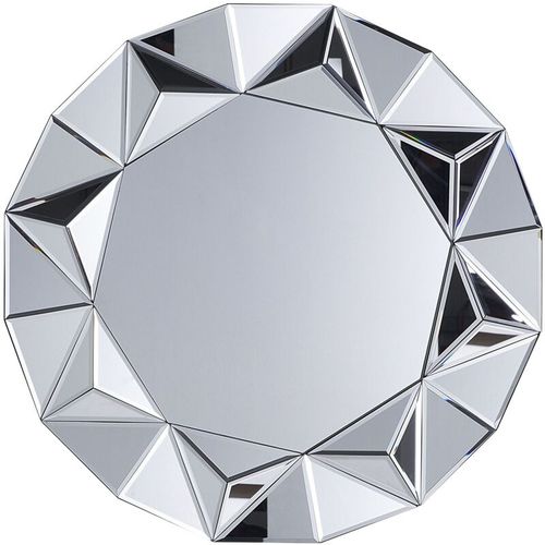 Specchio da parete in argento ø70 cm Habay - Argento