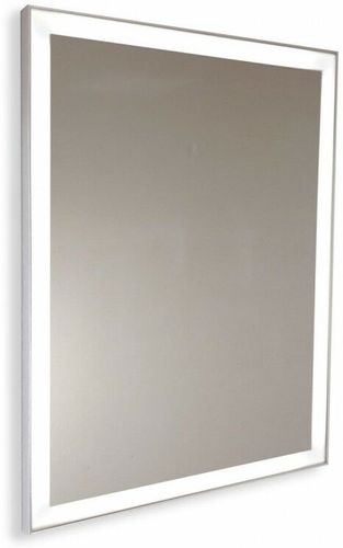 Specchio retroilluminato su misura e cornice in alluminio satinato > fino a 90 cm > fino a 100 cm