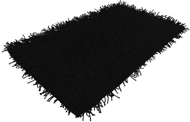 tappeto shaggy nero moderno tutte le misure Cm. 50x80