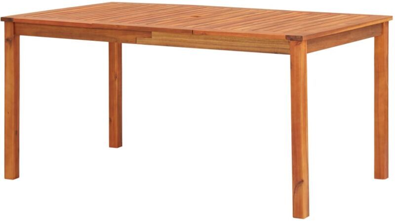 Tavolo da Giardino 150x90x74 cm in Legno Massello di Acacia Marrone - Vidaxl
