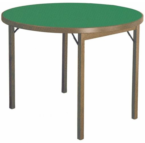 Tavolo da Gioco Rotondo Pieghevole Ø100 cm in Legno Panno Verde Del Fabbro Moon