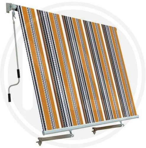 Tenda da sole per balcone a caduta con bracci di supporto mt2,5x2,5 colore: ecr� grigio