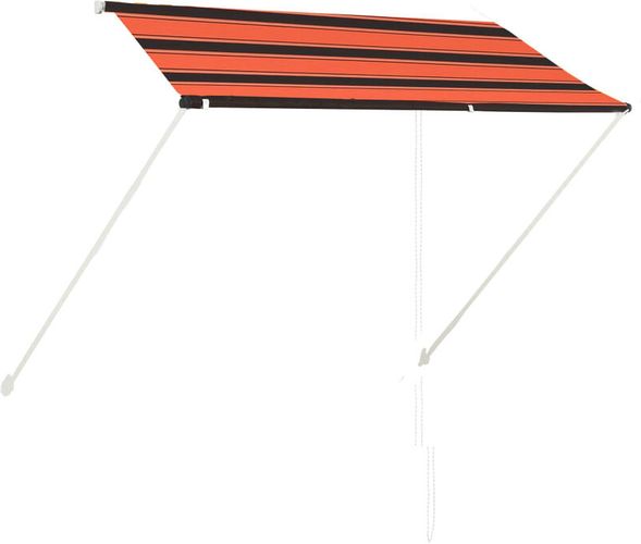 Tenda da Sole Retrattile 250x150 cm Arancione e Marrone