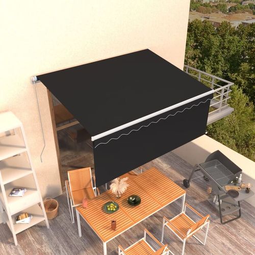 Tenda da Sole Retrattile Manuale con Parasole 3x2,5m Antracite