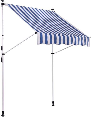 Tenda da sole Westerly con morsetto Bianco/Blu 250x120 cm