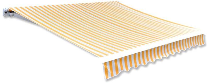 Tendone Parasole in Tela Arancio e Bianco 500x300 cm - Arancione