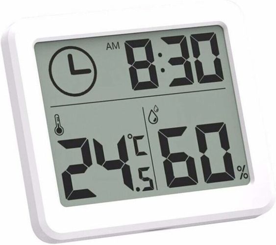 Termometro igrometro digitale per interni, sveglia per stazione meteorologica LCD C/F misuratore di umidità della temperatura commutabile per