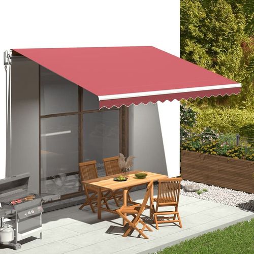 Tessuto di Ricambio per Tenda da Sole Rosso Borgogna 4,5x3 m