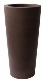 Vaso tondo a colonna veca vaso clou alto h 65 cm vari colori estraibile resina bronzo - Bronzo