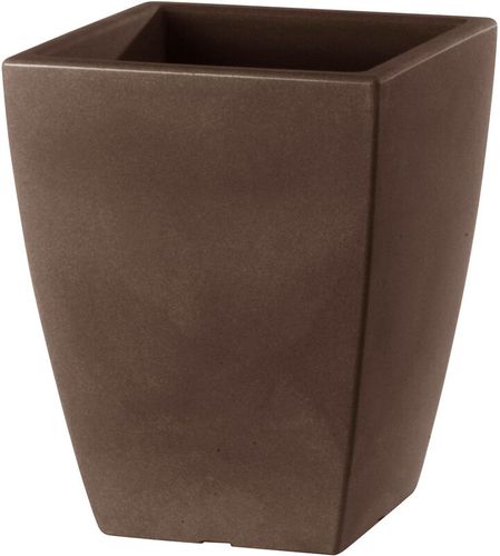 Vaso 29x29x36cm in Resina Tulli Quadro Veneto Essential 35 Bronzo