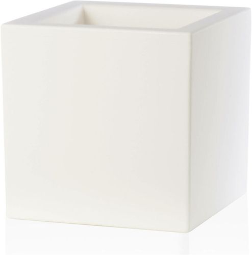 Vaso 30x30x30cm in Resina Schio Cubo Essential 30 Bianco - Tulli