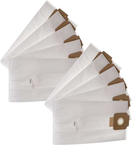 10x sacchetto dell'aspirapolvere compatibile con Columbus ST 7 aspirapolvere - in microfibra, 40,8cm x 22,8cm, bianco