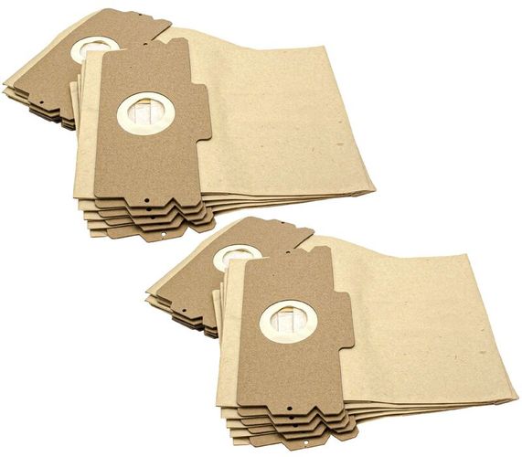 20x sacchetto compatibile con Hoover AE 12 aspirapolvere - in carta, 12/15, 27cm x 27cm, color sabbia