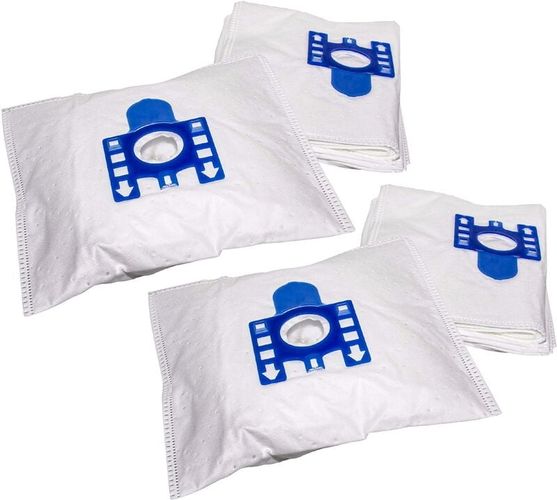20x sacchetto compatibile con Miele S 400i - S 499i, S 4000 - S 4999 aspirapolvere - in microfibra, Typ F/J, 27cm x 20cm, bianco / blu