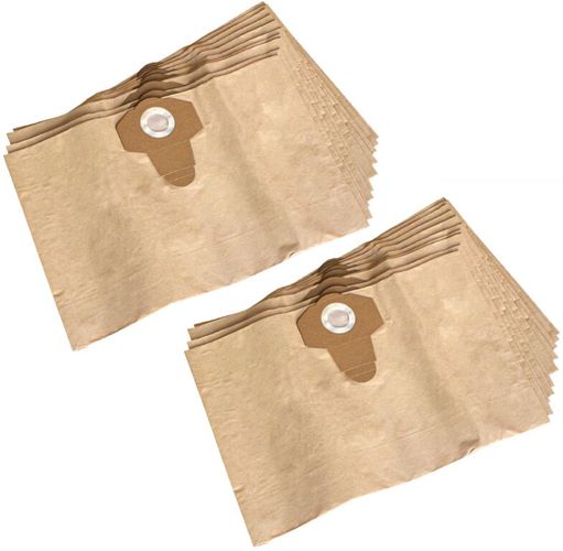 20x sacchetto compatibile con Omega Profi 20, Rio Serie aspirapolvere - in carta, 38cm x 24,5cm, marrone