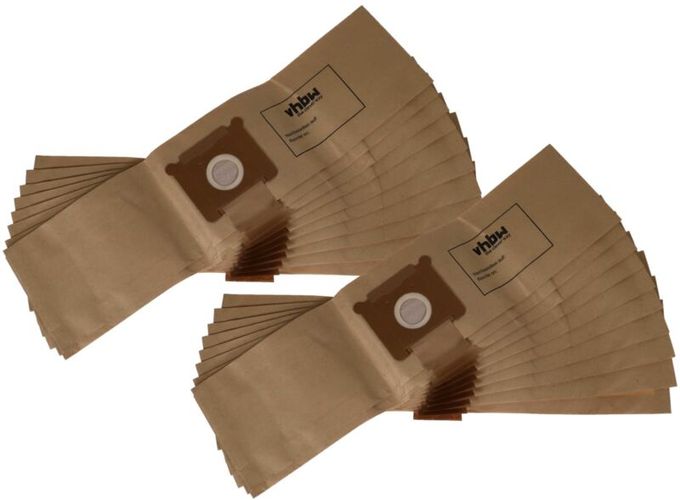 20x sacchetto dell'aspirapolvere compatibile con Hako Compacto 6, 9 aspirapolvere - in carta, 26cm x 20cm, color sabbia