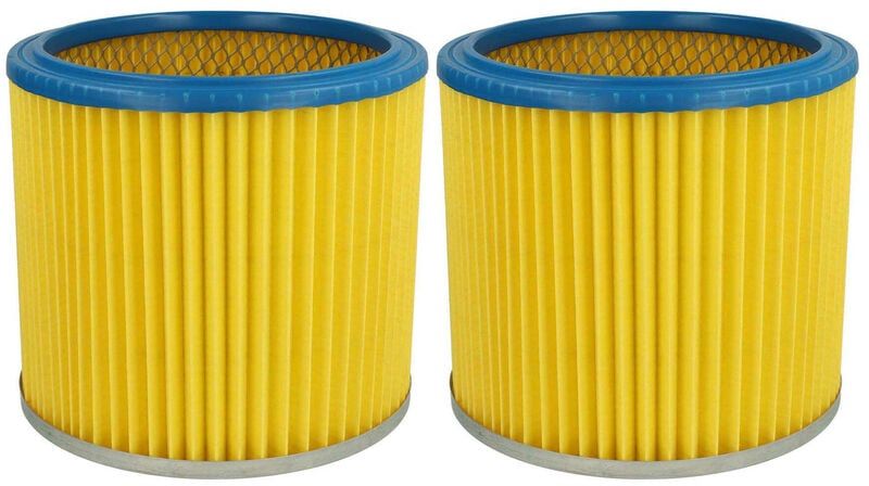 2x filtro rotondo / filtro lamellare compatibile con aspirapolvere Aqua Vac 7413 b, 8103 b, 8202 b, 8203 p, 8204 b, 8224 b, 8503 b, 8504 b