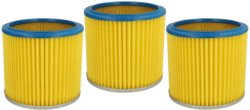 3x filtro rotondo / filtro lamellare compatibile con aspirapolvere multiuso Rowenta Collecto rb 14, rb 50, rb 500, rb 51, rb 510, rb 52