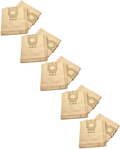 50x sacchetto dell'aspirapolvere compatibile con Miele Weltstar 1100, Weltstar 1200 aspirapolvere - in carta, Typ H, 27cm x 21,5cm, color sabbia