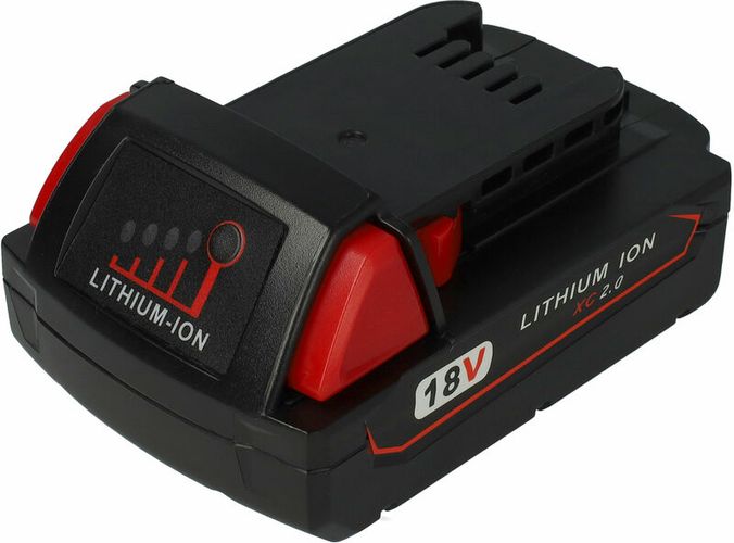 Batteria compatibile con Milwaukee 2610-24, 2611-20, 2611-24, 2612-20, 2615-20, 2615-21, 2615-21CT attrezzi da lavoro (2000mAh Li-Ion 18V) - Vhbw