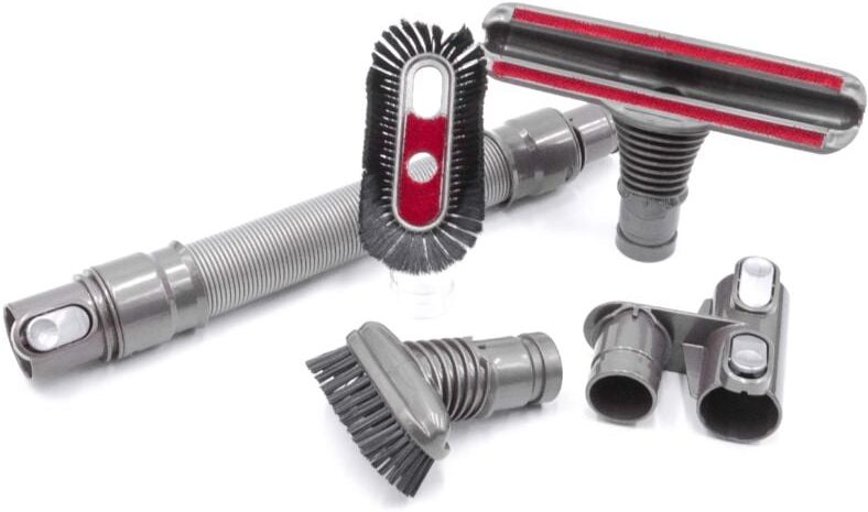 Set di accessori compatibile con aspirapolvere senza fili Dyson - bocchetta, spazzola, adattatore, supporto - Vhbw