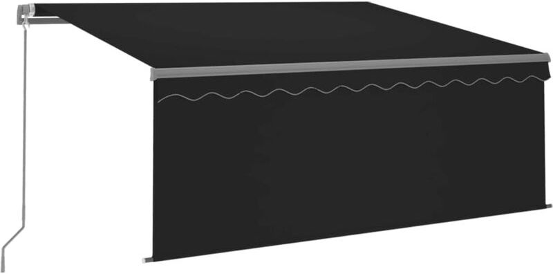 Tenda Sole Retrattile Manuale con Parasole 3,5x2,5 m Antracite - Antracite