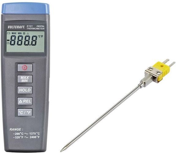 K101 + TP 203 Termometro -200 - +1370 °C Sensore tipo K