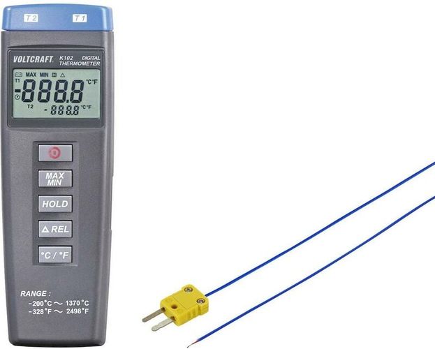 K102 + TP 202 Termometro -200 - +1370 °C Sensore tipo K