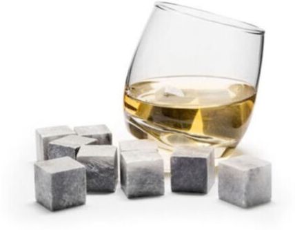 Whisky Stones Ice 9 Pietre Cubetti Ghiaccio Raffredda Bibite Vino Casa Bar Pub