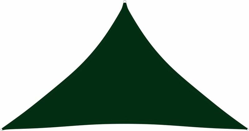 Parasole a Vela Oxford Triangolare 3,5x3,5x4,9 m Verde Scuro - Verde - Youthup