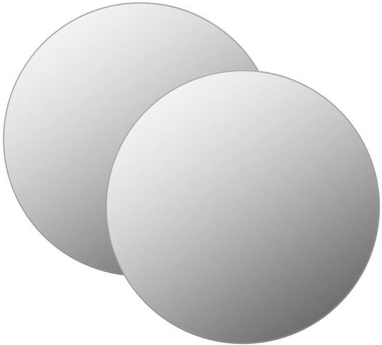 Specchi da Parete 2 pz 70 cm in Vetro Circolari - Argento - Youthup