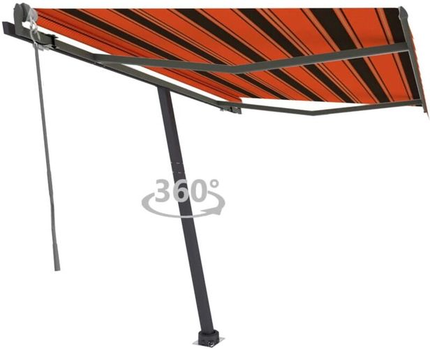 Tenda da Sole Automatica Autoportante 350x250cm Arancio Marrone - Arancione - Youthup