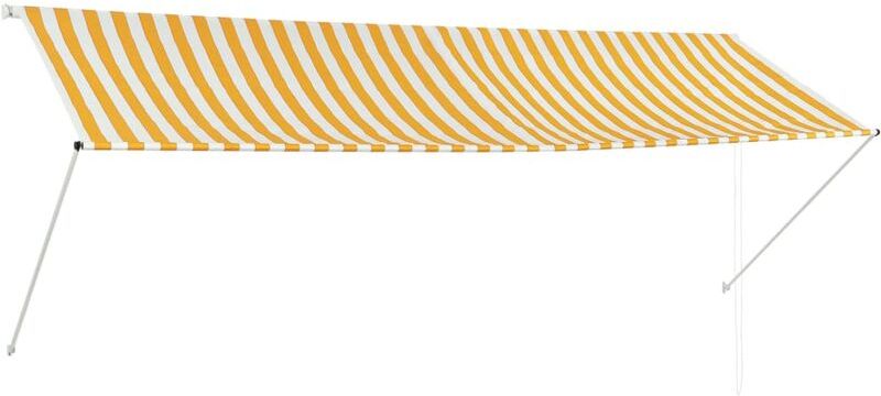 Tenda da Sole Retrattile 350x150 cm Giallo e Bianco - Multicolore - Youthup