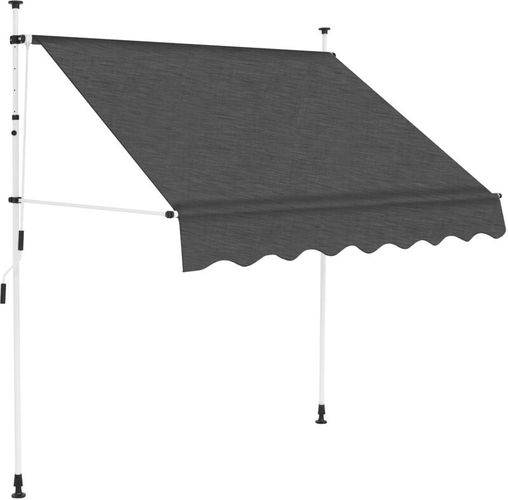 Tenda da Sole Retrattile Manuale 200 cm Antracite - Grigio - Youthup