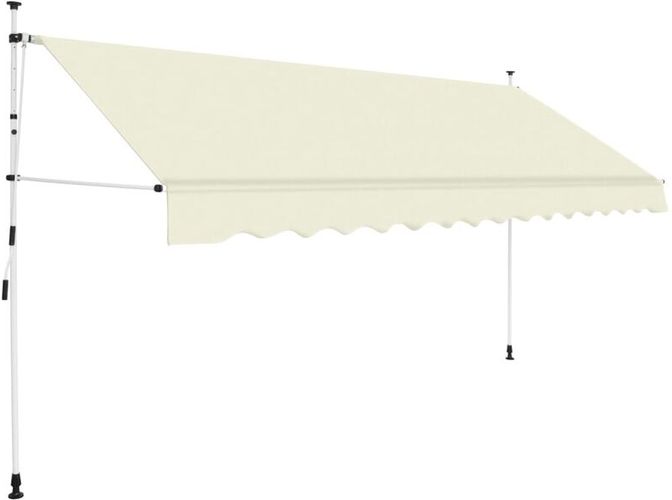Tenda da Sole Retrattile Manuale 400 cm Crema - crema - Youthup