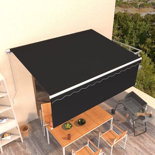 Tenda da Sole Retrattile Manuale e Parasole 4,5x3 m Antracite - Antracite - Youthup