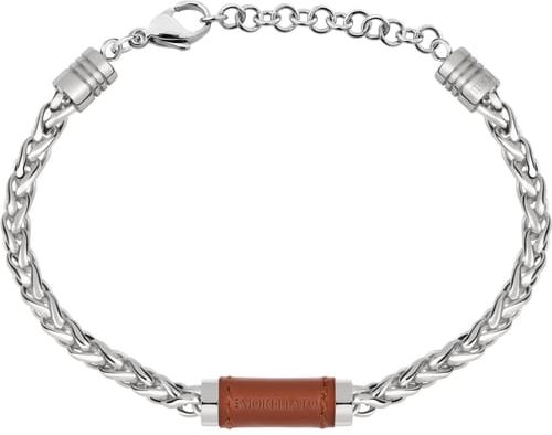 Bracciale Uomo Collezione Moody Acciaio Cuoio