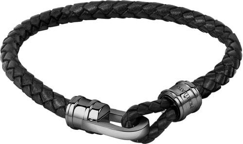 Bracciale Uomo Collezione Moody Acciaio Pelle Lega