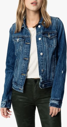 Joe's Jeans The Standard Trucker Jacket Women's in Maurine/Medium Indigo | Size Large | Cotton